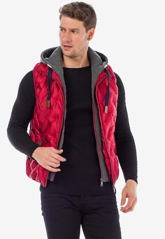 CIPO & BAXX Bodywarmer in Rood: voorkant