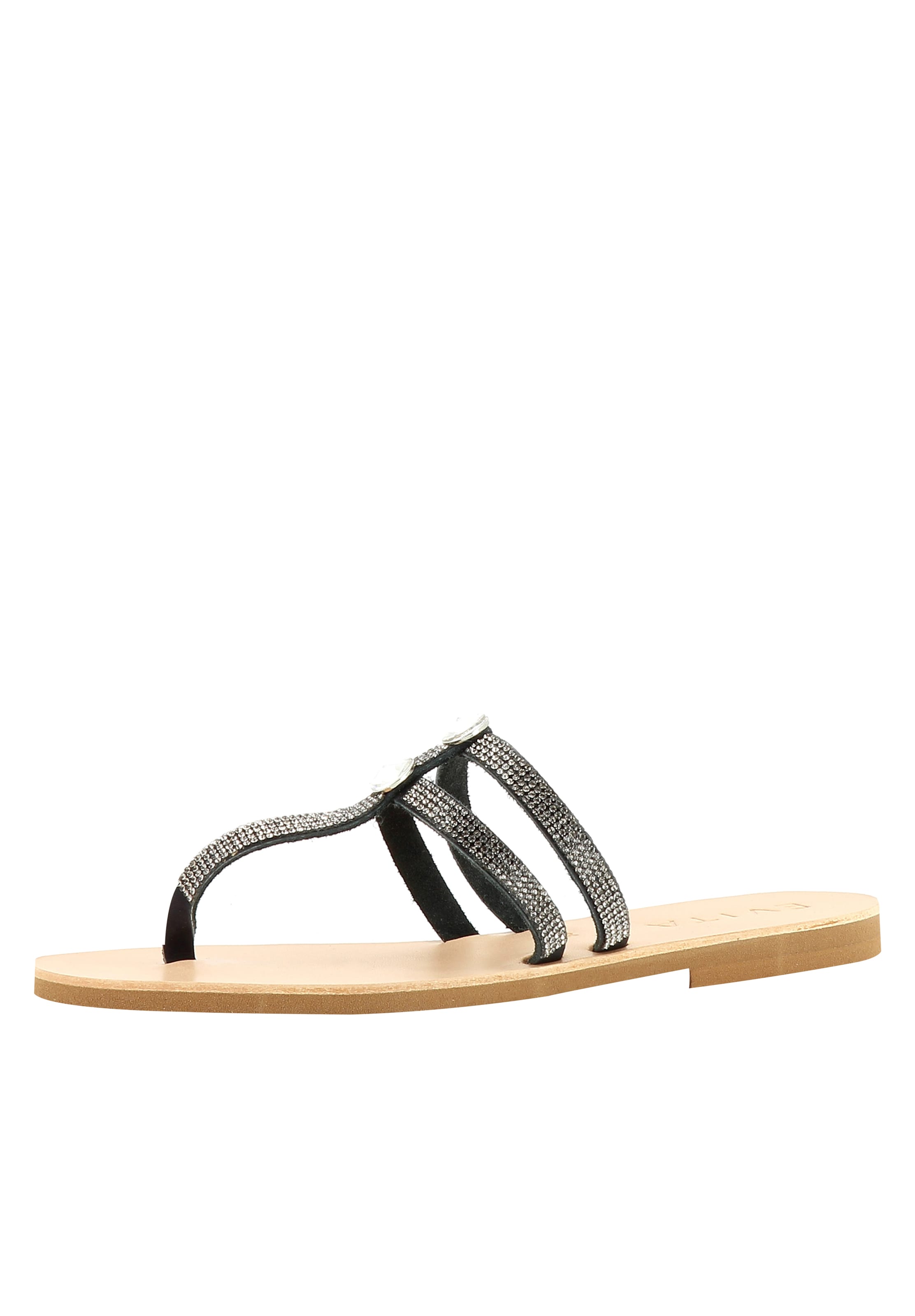 EVITA Sandale in Schwarz: Vorderseite