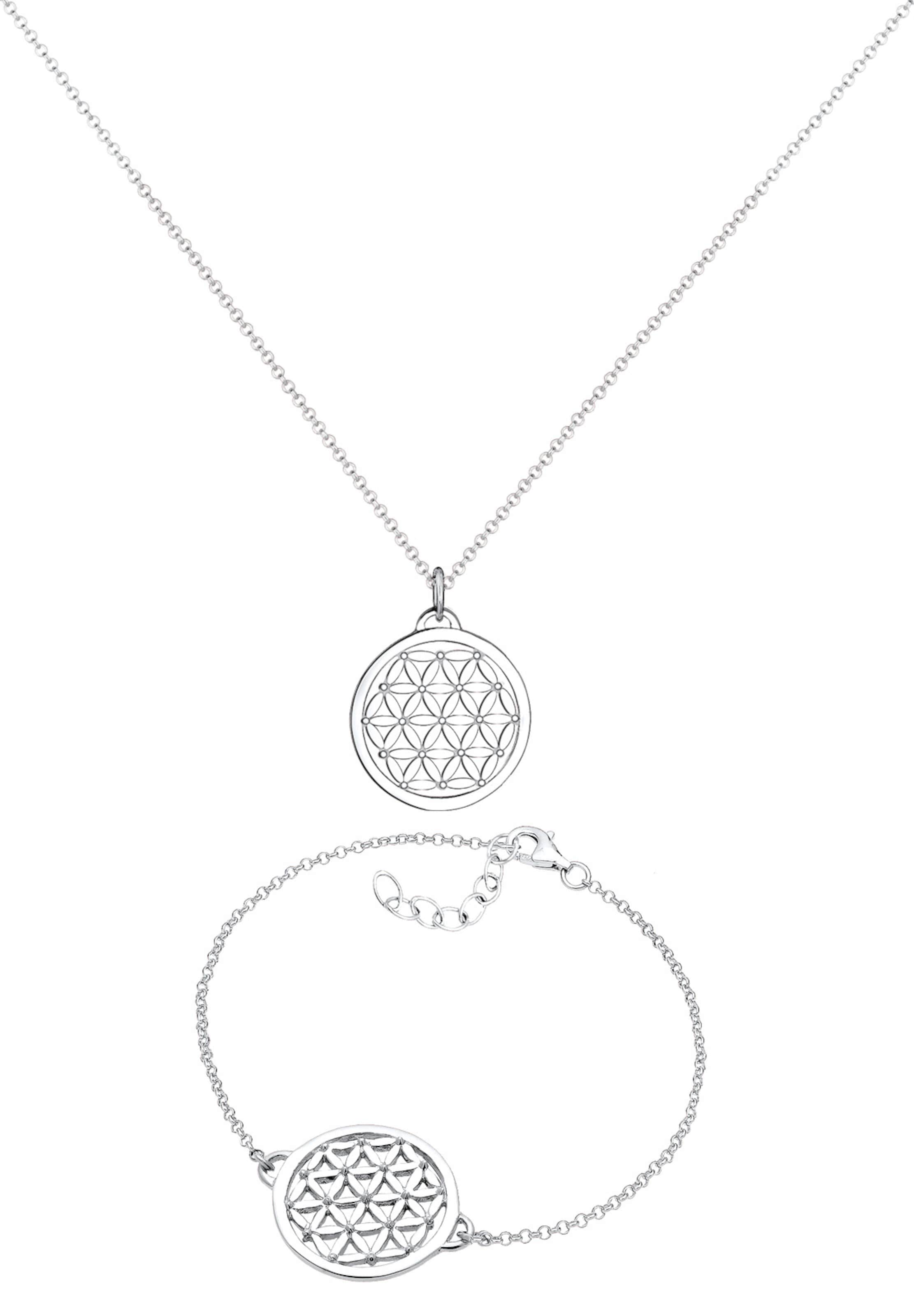 ELLI Schmuckset 'Lebensblume' in Silber
