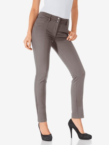 Coupe slim Pantalon heine en beige : devant