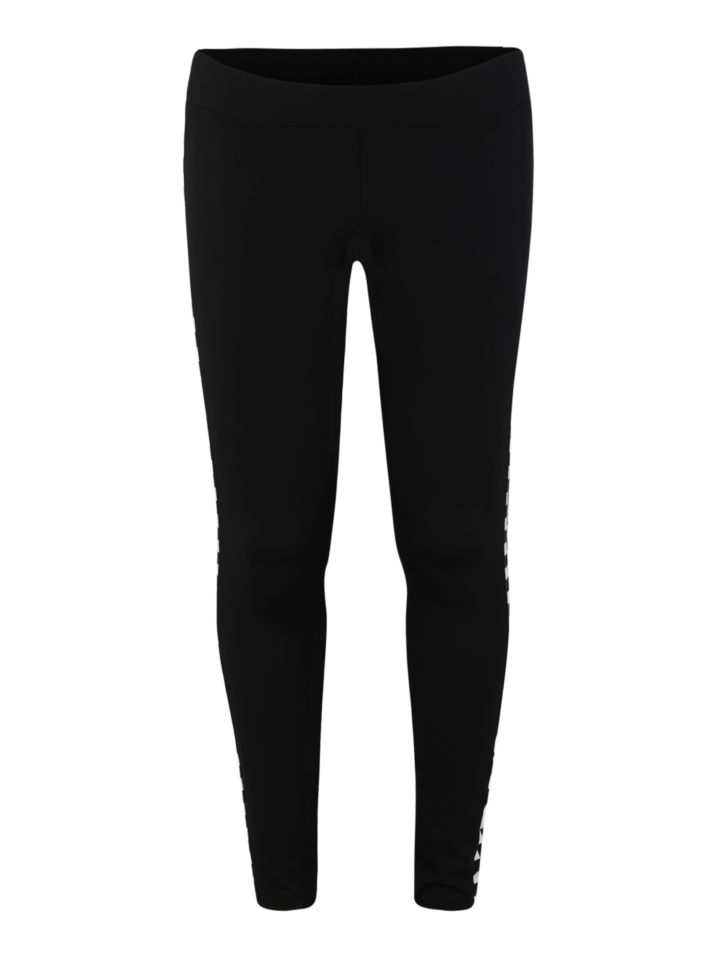 Urban Classics Curvy - Leggings 'Ladies Side Check Leggings' in de kleur Zwart