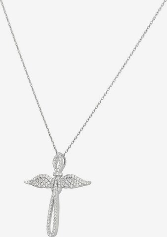FIRETTI Necklace 'Engel Kreuz' in Silver: front