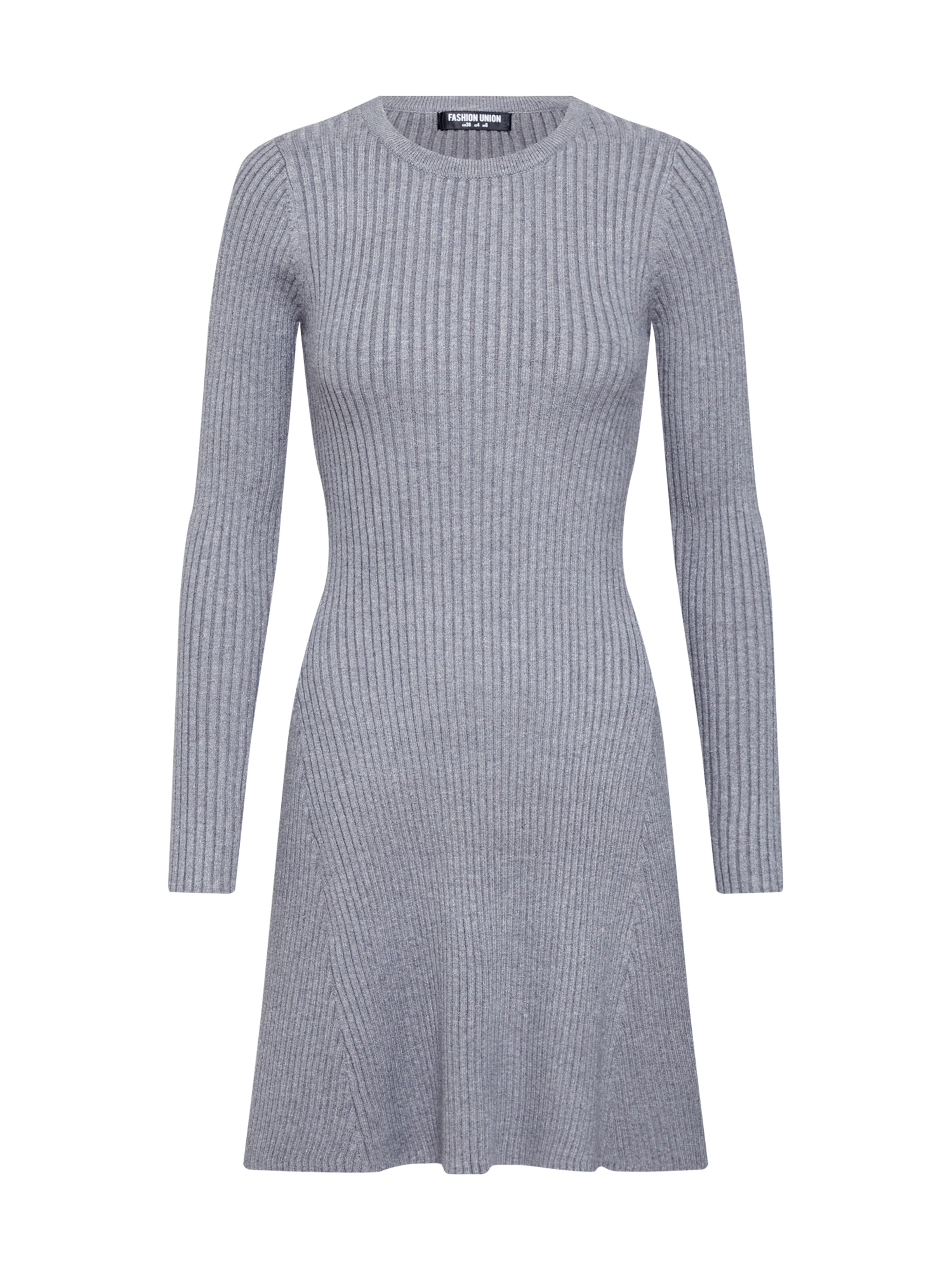 Fashion Union - Gebreide jurk 'VERONICA' in de kleur Grijs