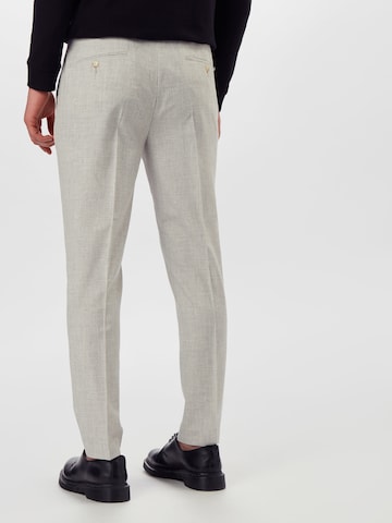 Coupe slim Pantalon à plis BURTON MENSWEAR LONDON en gris