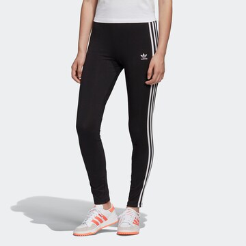 ADIDAS ORIGINALS Skinny Leggings 'Adicolor' in Zwart: voorkant