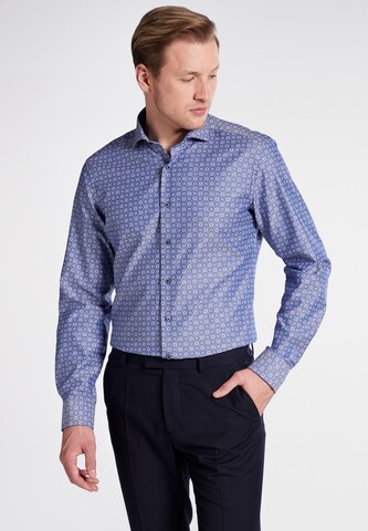 ETERNA Slim fit Button Up Shirt in Blue: front