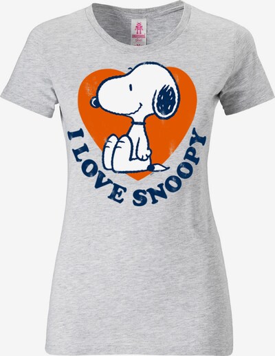LOGOSHIRT T-Shirt 'Snoopy' in nachtblau / graumeliert / orange / weiß, Produktansicht