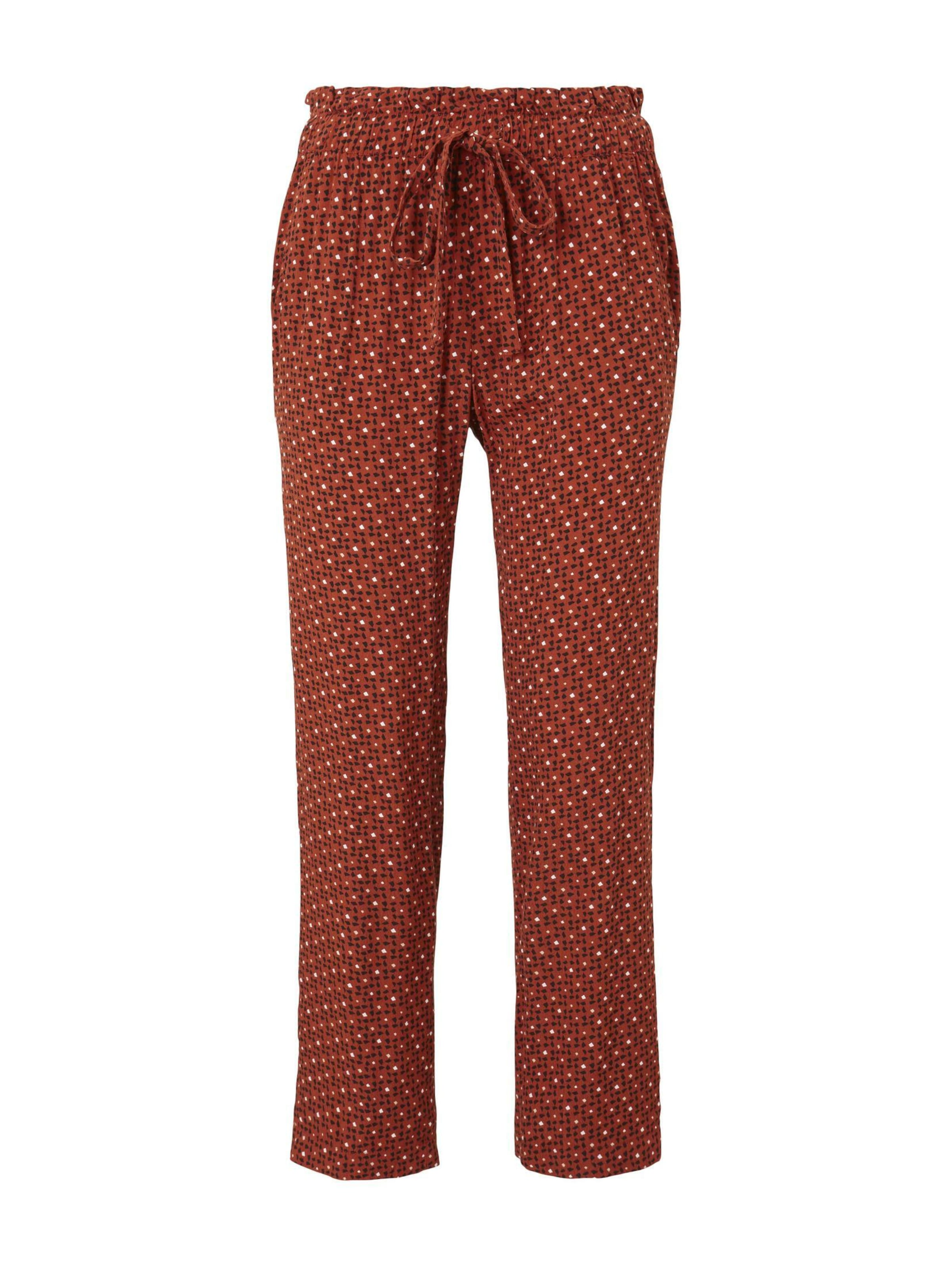 Loosefit Pantalon TOM TAILOR en marron : devant