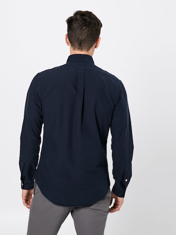 Coupe slim Chemise Polo Ralph Lauren en bleu : derrière