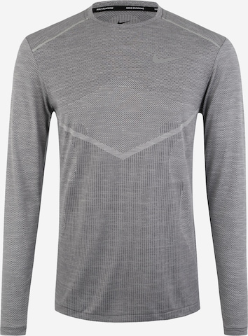 T-Shirt fonctionnel 'Techknit' NIKE en gris : devant