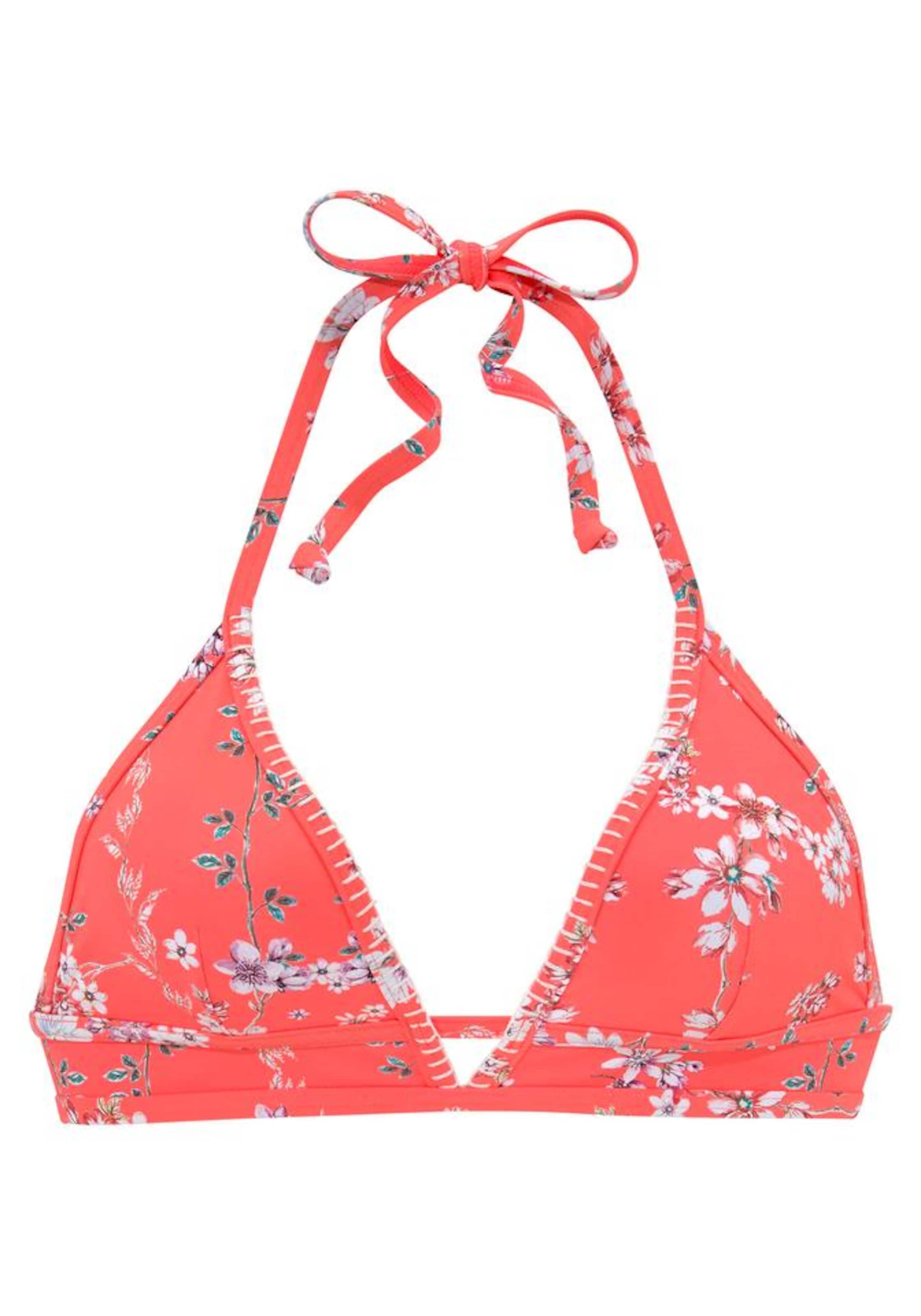 SUNSEEKER Bandeau Bikinitop 'Ditsy' in Oranje: voorkant