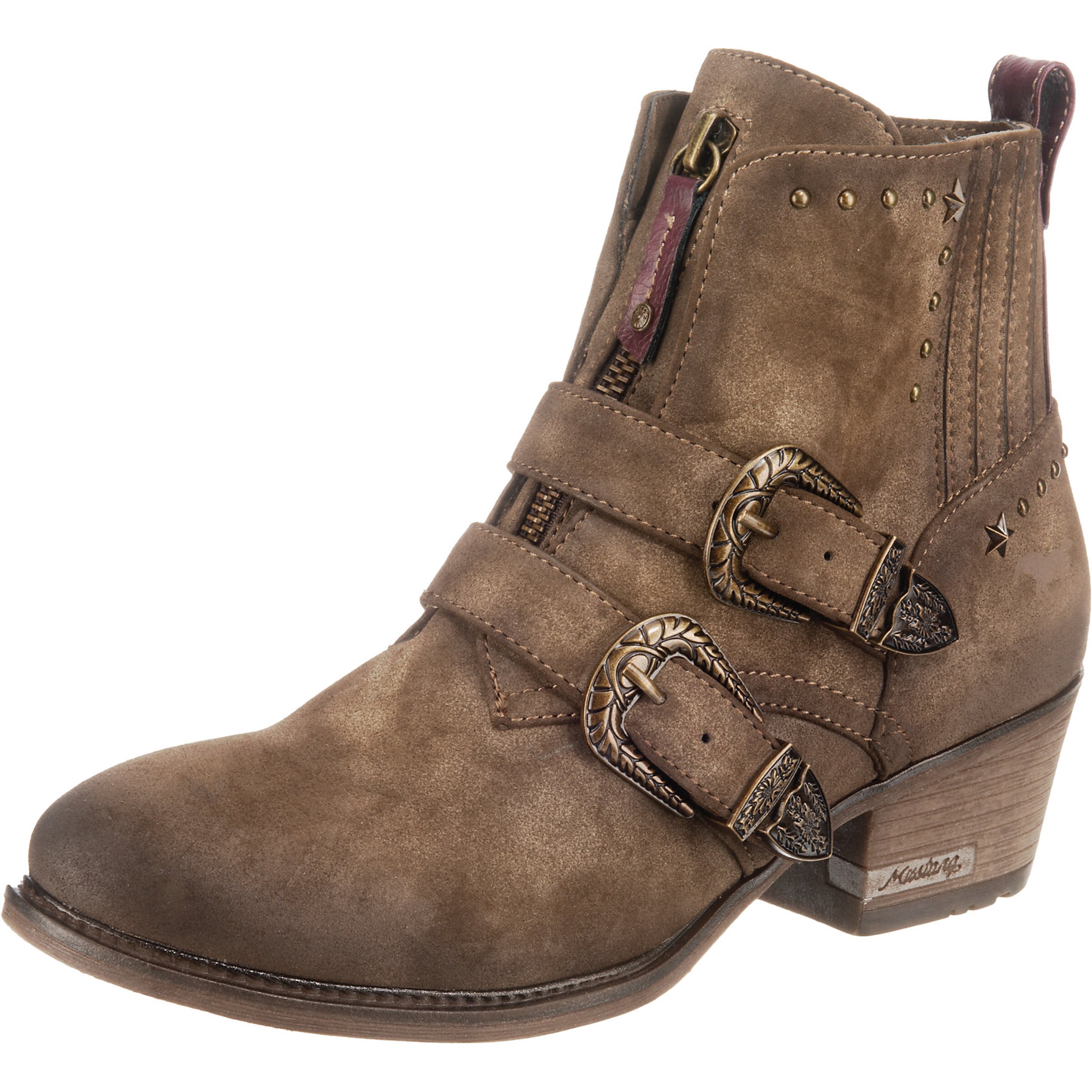 MUSTANG - Enkellaarsjes 'Stiefelette' in de kleur Bruin