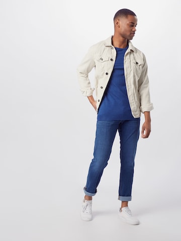 Coupe regular Pull-over Lindbergh en bleu : devant