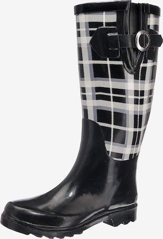 BECK Rubber Boots 'Pepita' in Black: front