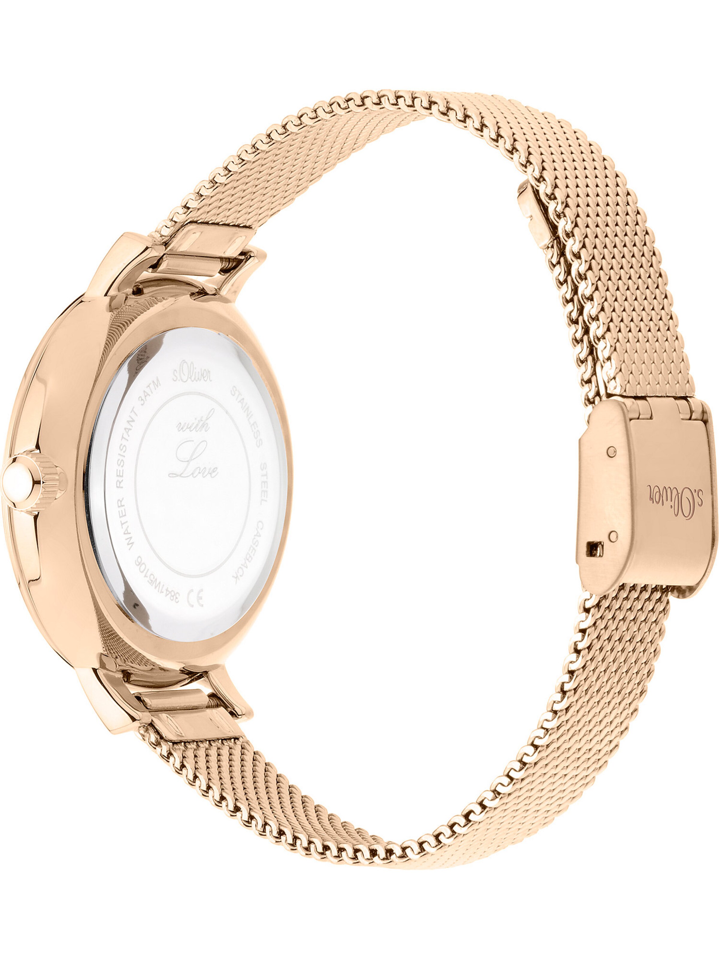 Montre à affichage analogique s.Oliver en or