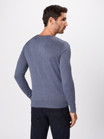 Coupe regular Pull-over TOM TAILOR en bleu : derrière