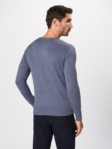 Coupe regular Pull-over TOM TAILOR en bleu : derrière