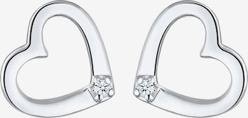 Elli DIAMONDS Earrings 'Herz' in Silver