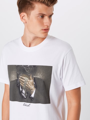Mister Tee Shirt 'Trust' in Wit