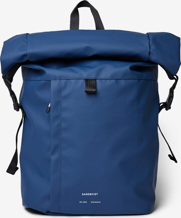 SANDQVIST Backpack 'KONRAD' in Blue: front