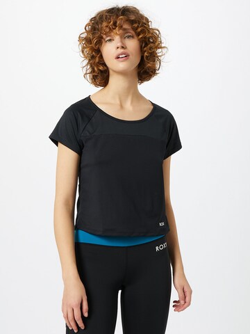 T-shirt fonctionnel ROXY en noir : devant