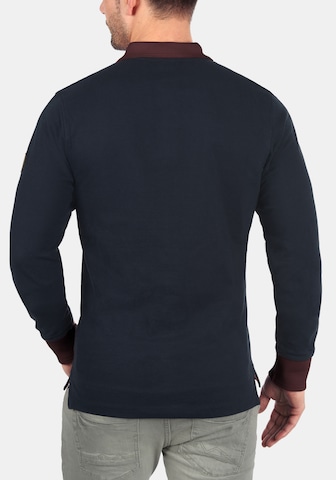 BLEND Langarm-Poloshirt 'Ralle' in Schwarz
