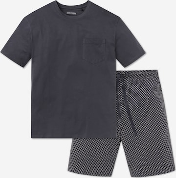 SCHIESSER Regular Short Pajamas in Grey: front