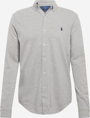 Polo Ralph Lauren Slim fit Button Up Shirt in Grey: front