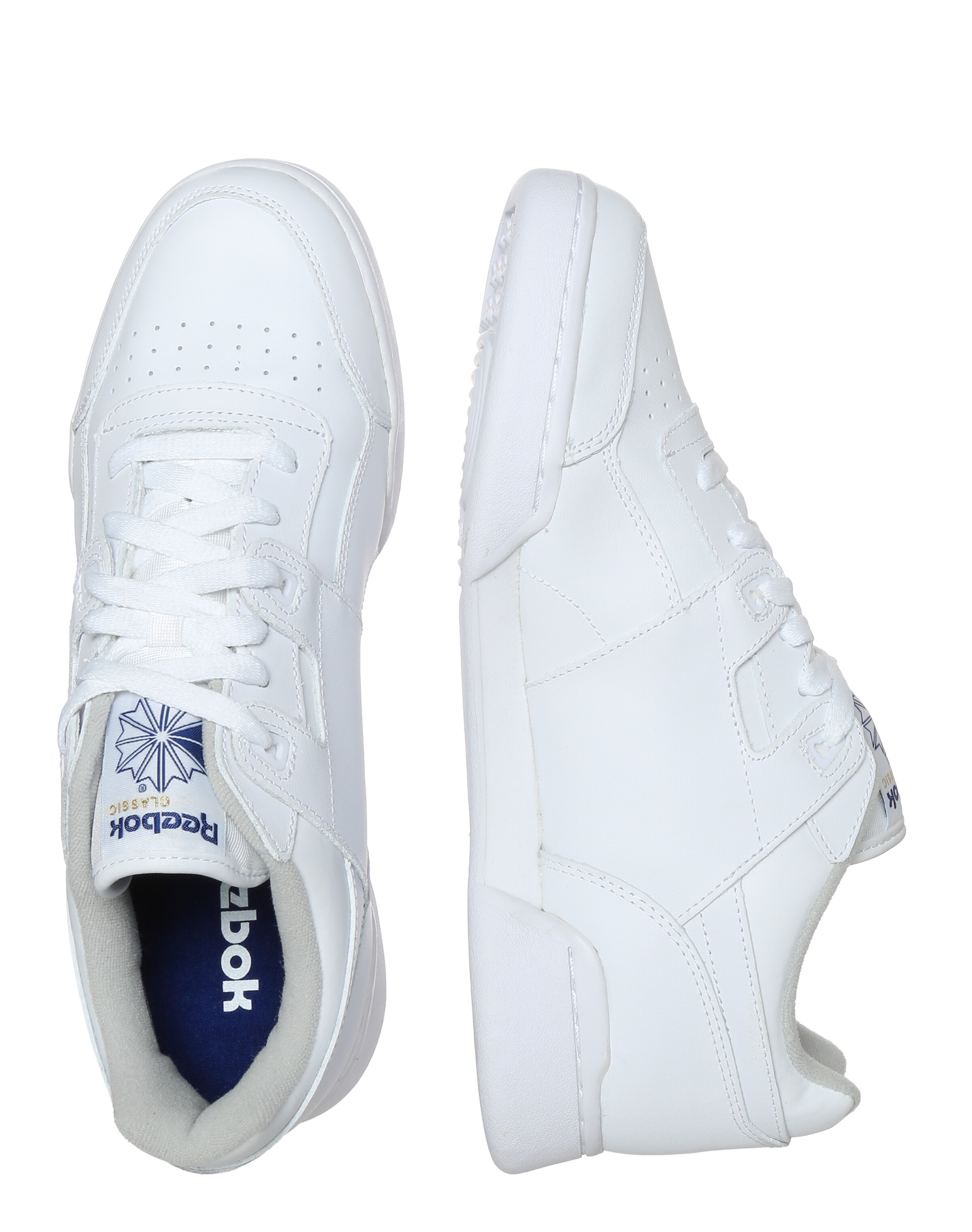 Reebok Madalad ketsid 'Workout Plus', värv valge: külje pealt