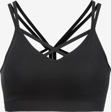 Athlecia - Bustier Sujetador deportivo 'Tulip' en negro: frente