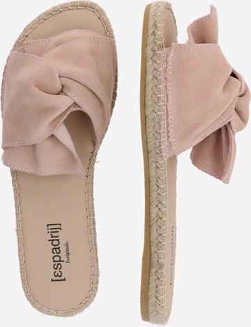 espadrij l´originale Pantolette 'Plage Boucle Velour' in Pink