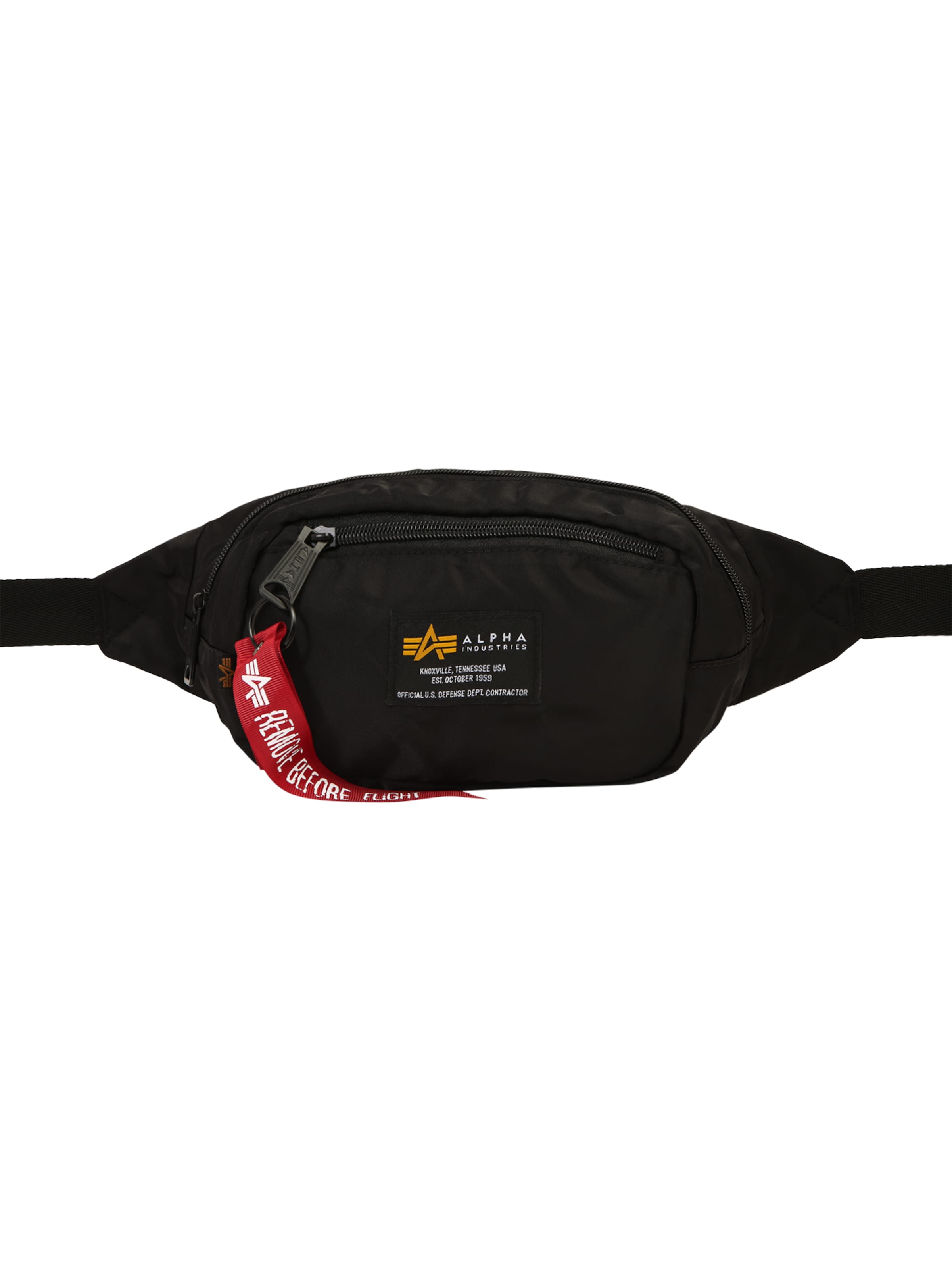 Sacs banane ALPHA INDUSTRIES en noir : devant