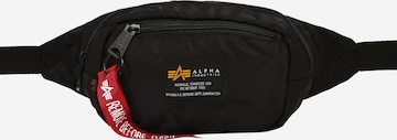 ALPHA INDUSTRIES Gürteltasche in Schwarz: predná strana