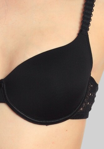 sassa T-shirt Bra 'LOVELY SECRET' in Black