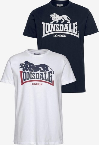 LONSDALE T-Shirt 'Loscoe' in Blau: predná strana