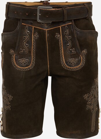 Regular Pantalon folklorique MARJO en marron : devant