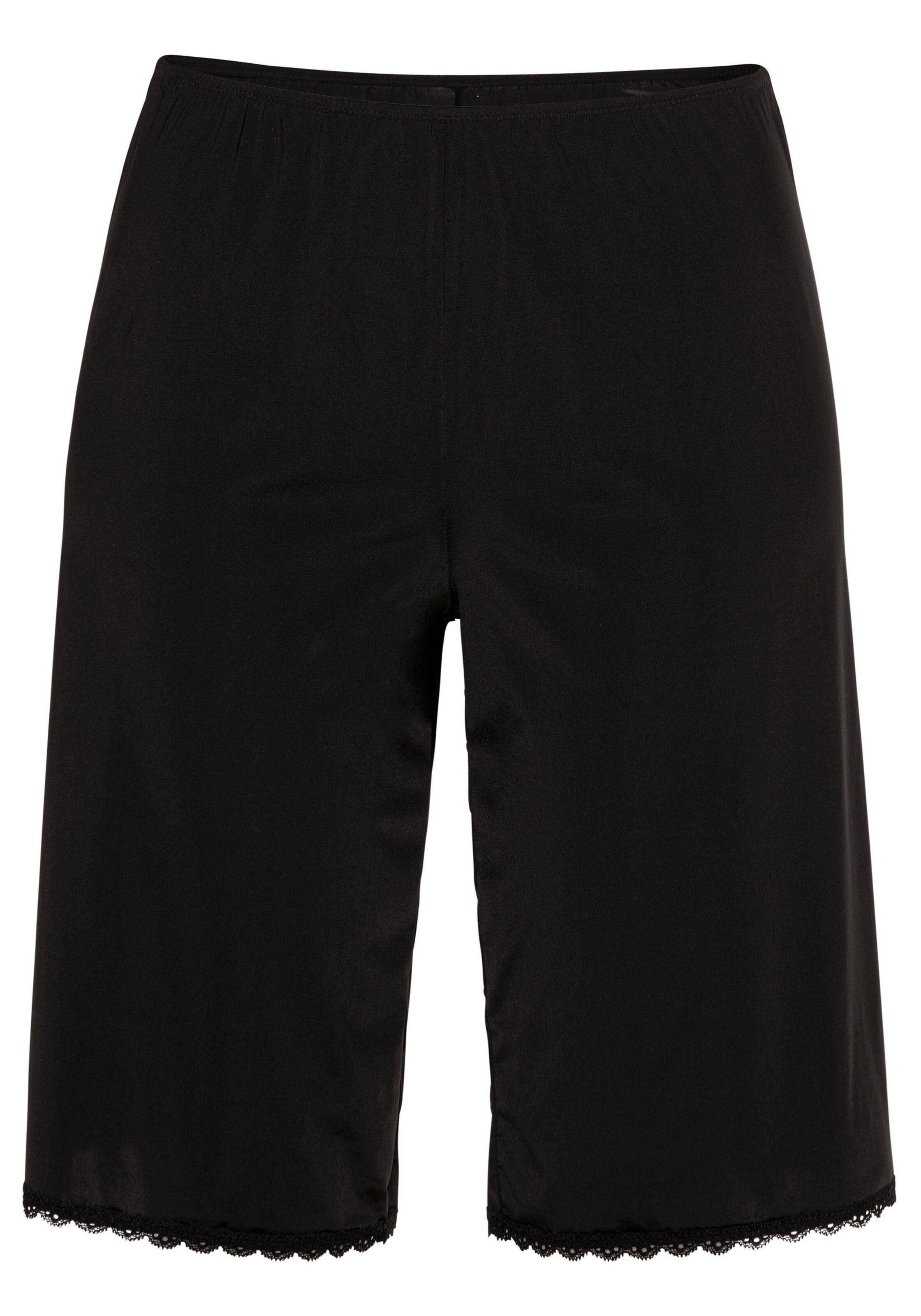 NUANCE Regular Pajama Pants in Black: front