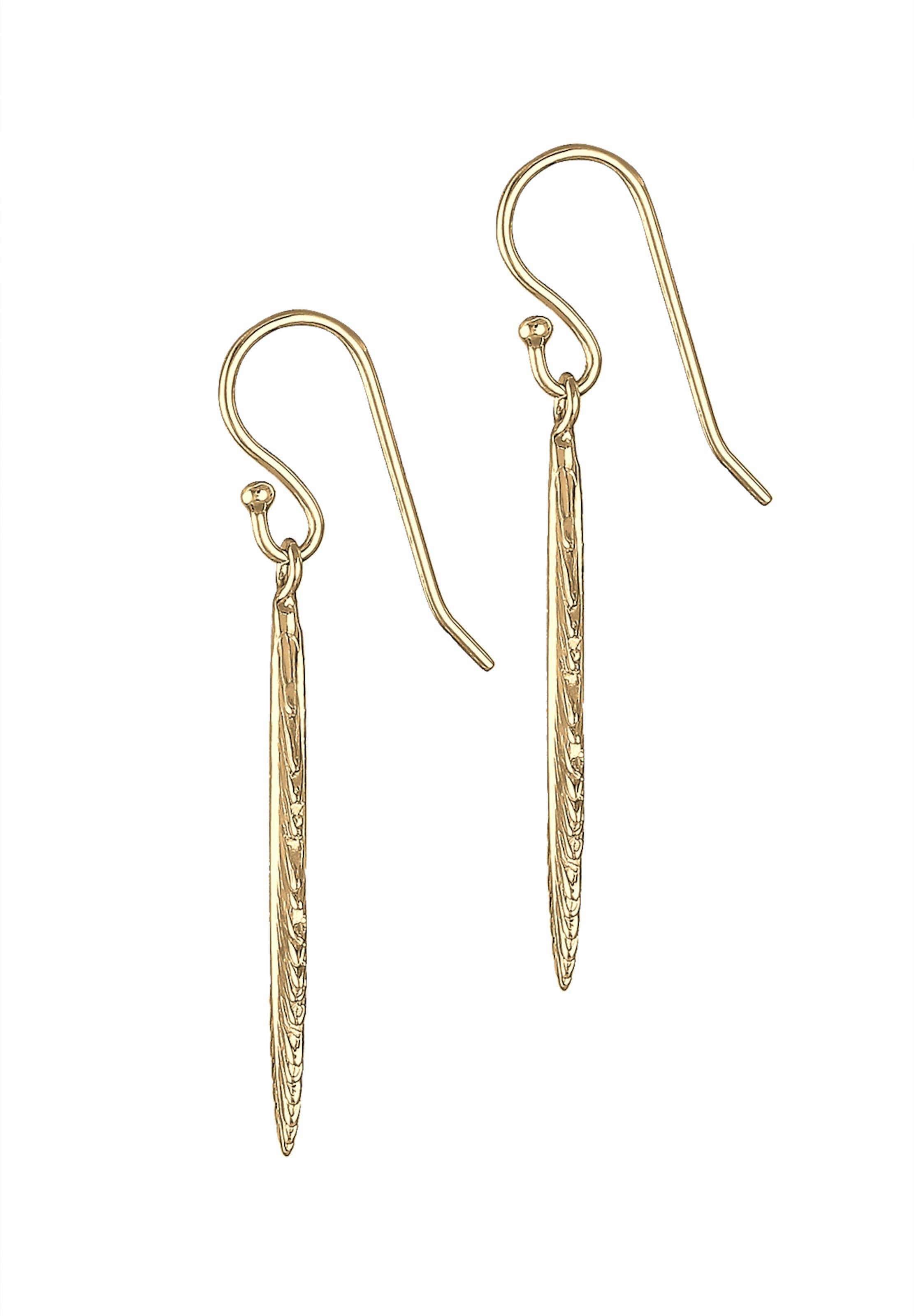 ELLI Ohrringe 'Feder' in Gold