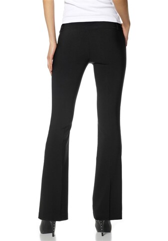 MELROSE Flared Stretch-Hose in Schwarz