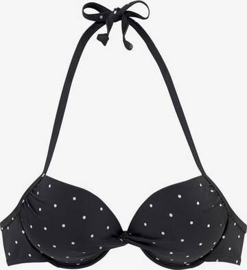 LASCANA Bikini top 'Sparkel' in Black: front