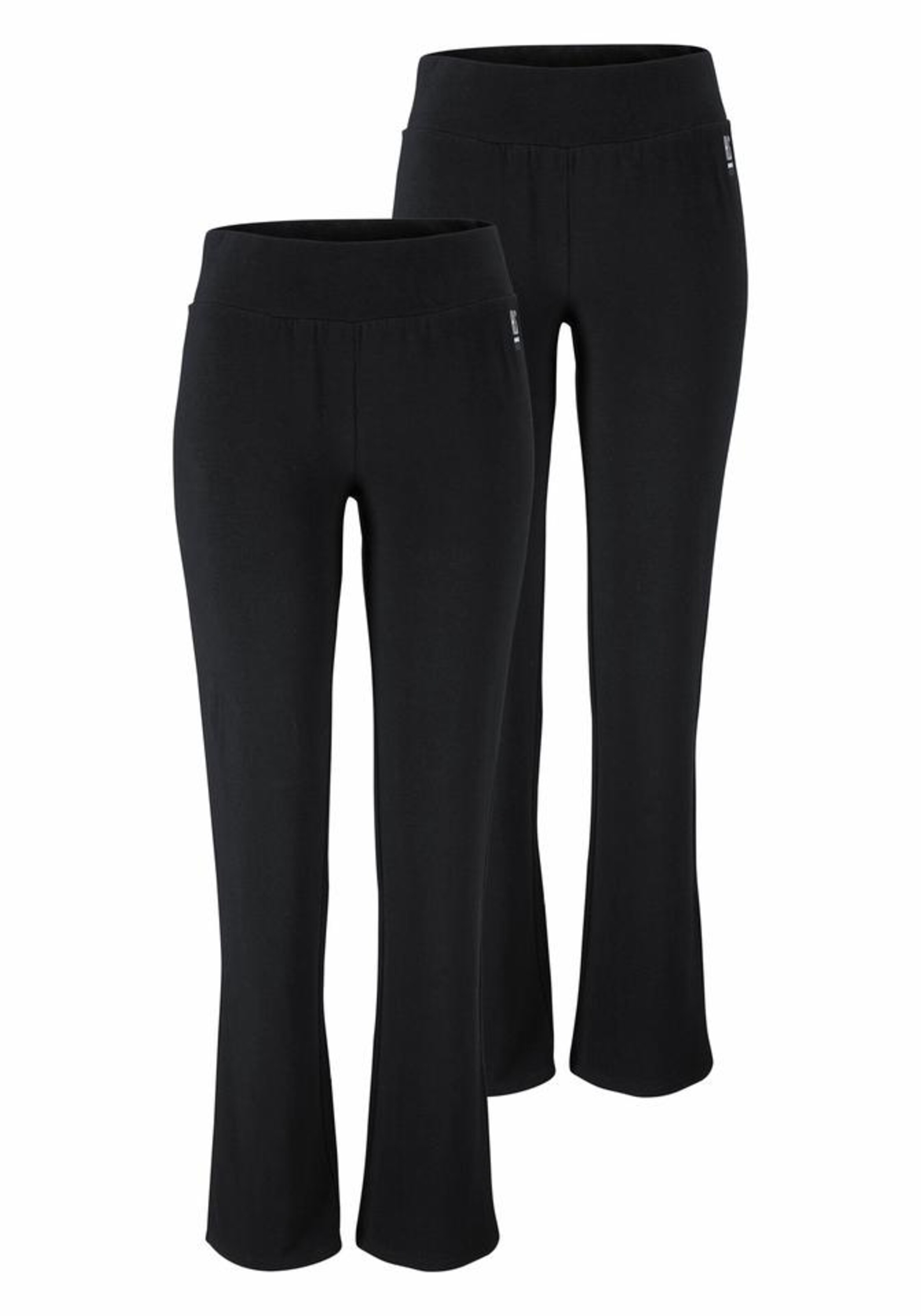 H.I.S Flared Jazzpants 2er Set in Schwarz: Vorderseite