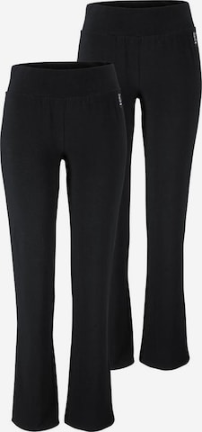 H.I.S Flared Jazzpants 2er Pack in Schwarz: predná strana