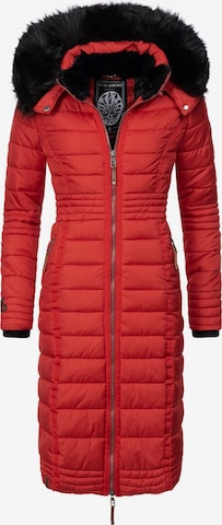 NAVAHOO Winter Coat 'Umay' in Red: front