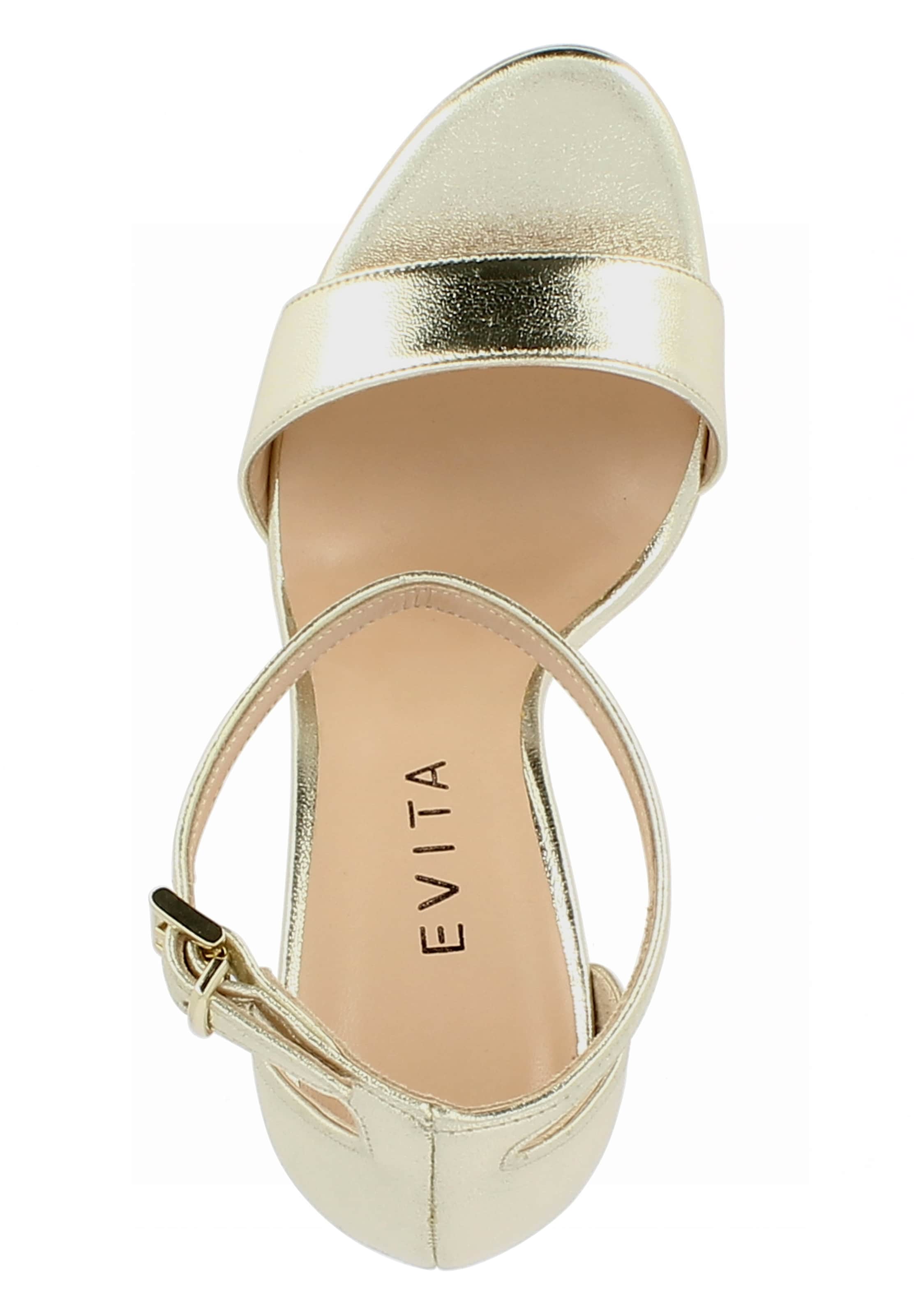 EVITA Sandalen met riem 'Valeria' in Goud