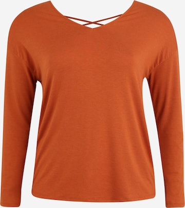 ABOUT YOU Curvy Shirt 'Lenio' in Orange: front