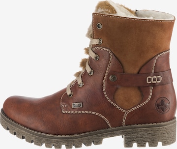 Rieker Lace-Up Ankle Boots in Brown