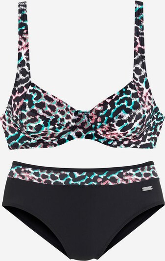 VENICE BEACH Bikini en turquoise / rouge / noir / blanc, Vue avec produit