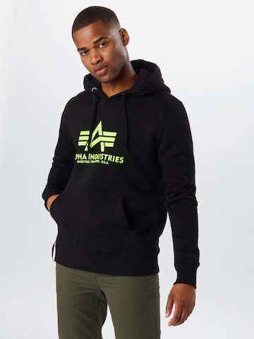 Sweat-shirt ALPHA INDUSTRIES en noir : devant