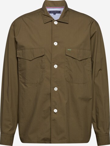 Coupe regular Chemise 'Officer' TOMMY HILFIGER en vert : devant