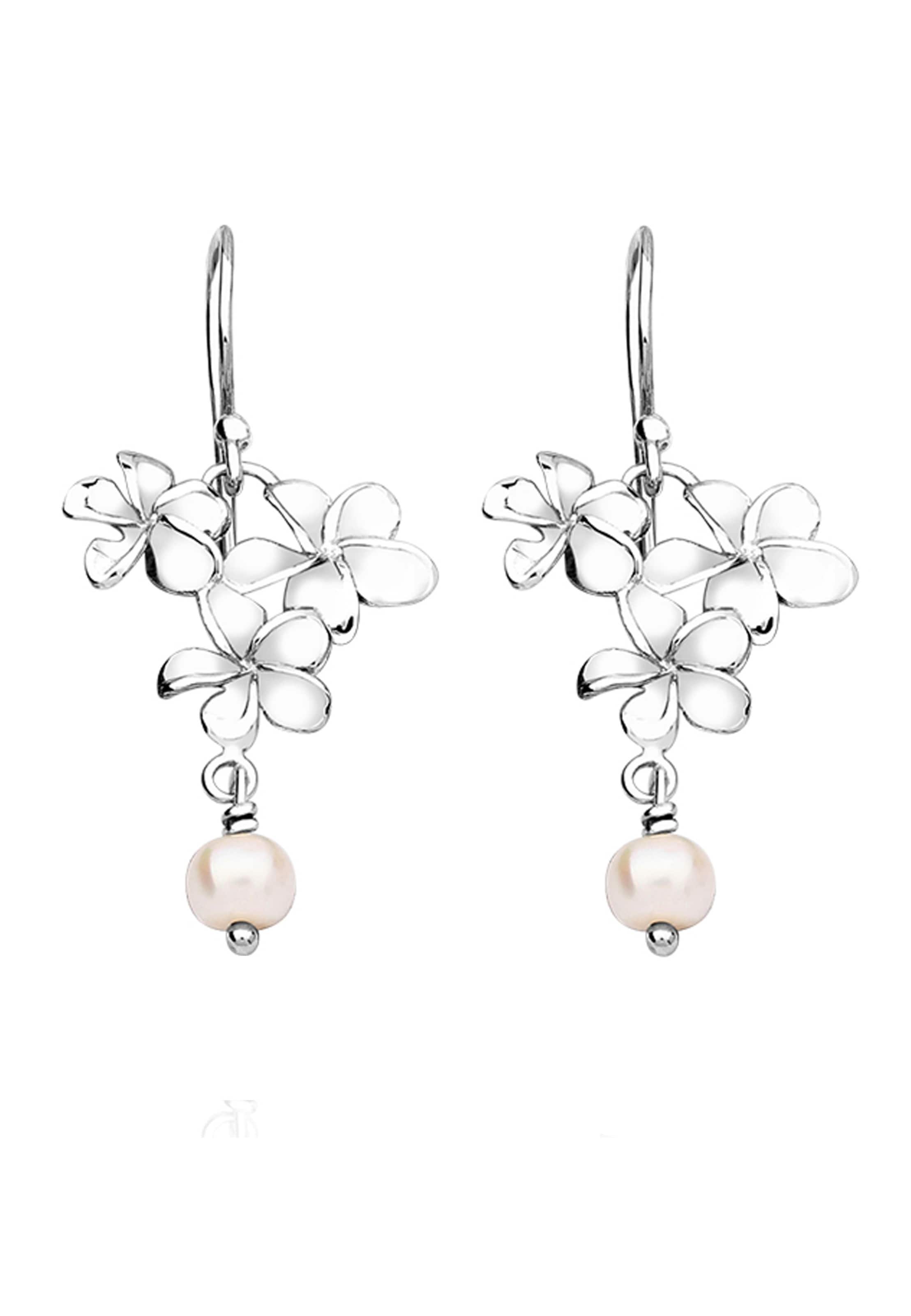 Nenalina Uhani 'Blume' | srebrna barva: sprednja stran